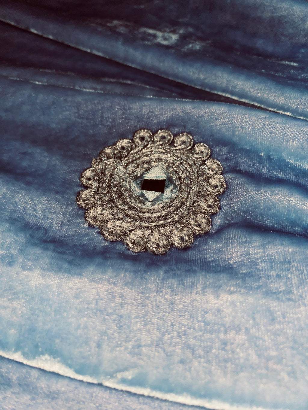 Sky Blue pure Abreshmi Velvet
