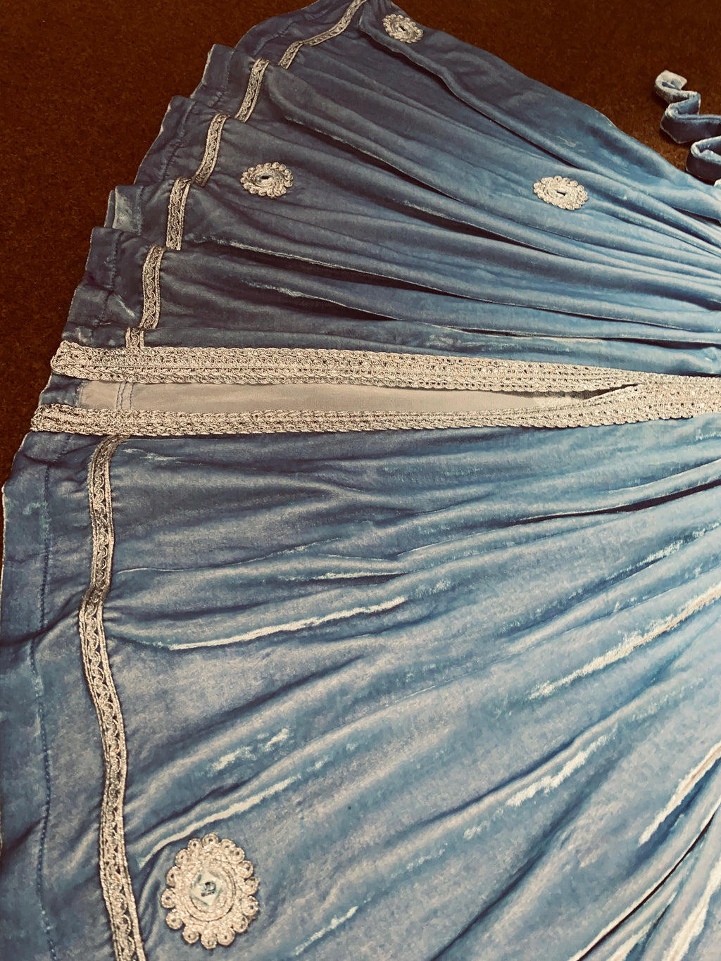 Sky Blue pure Abreshmi Velvet