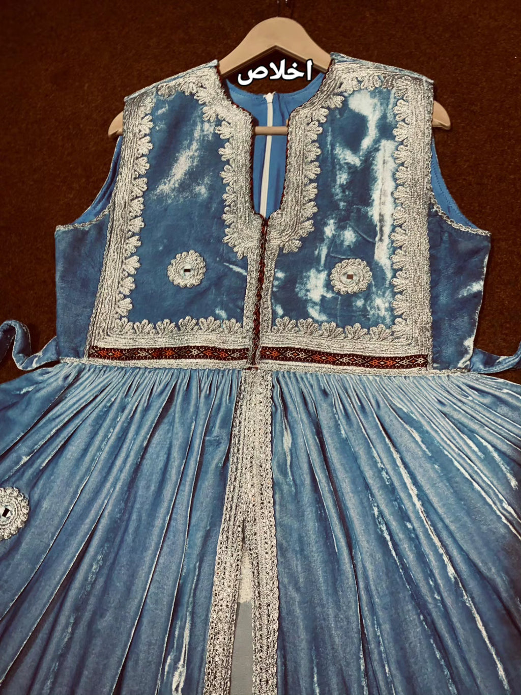 Sky Blue pure Abreshmi Velvet